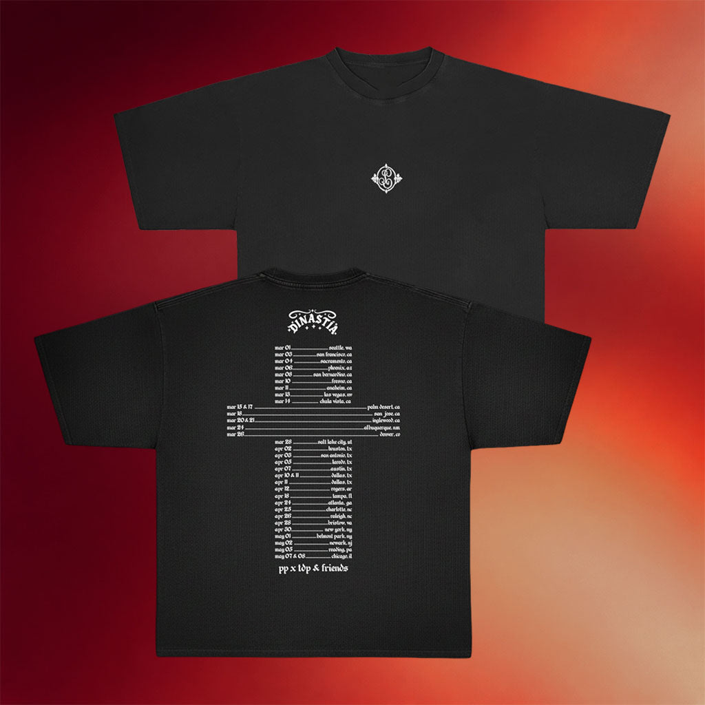 Peso Pluma Merch 2026 Dinastia Tour Cross Dateback T-Shirt Best Gifts For Music Lovers