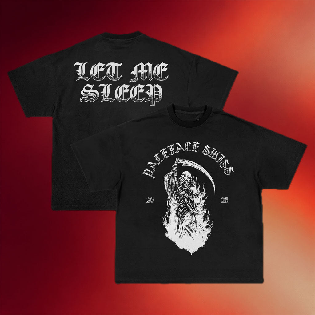 Paleface Swiss Merch Reaper T-Shirt Let Me Sleep Shirt Gift Ideas For Music Lovers