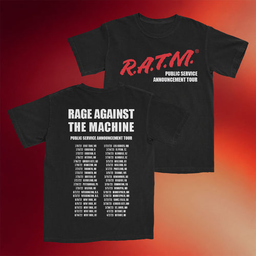 Rage Against The Machine Merch RATM PSA Tour T-Shirt Gift Ideas For Music Lovers