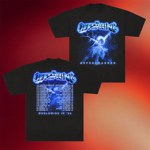 Offspring Merch Supercharged Skeleton 2026 Tour T-Shirt The Offspring Shirt Gifts For Fans