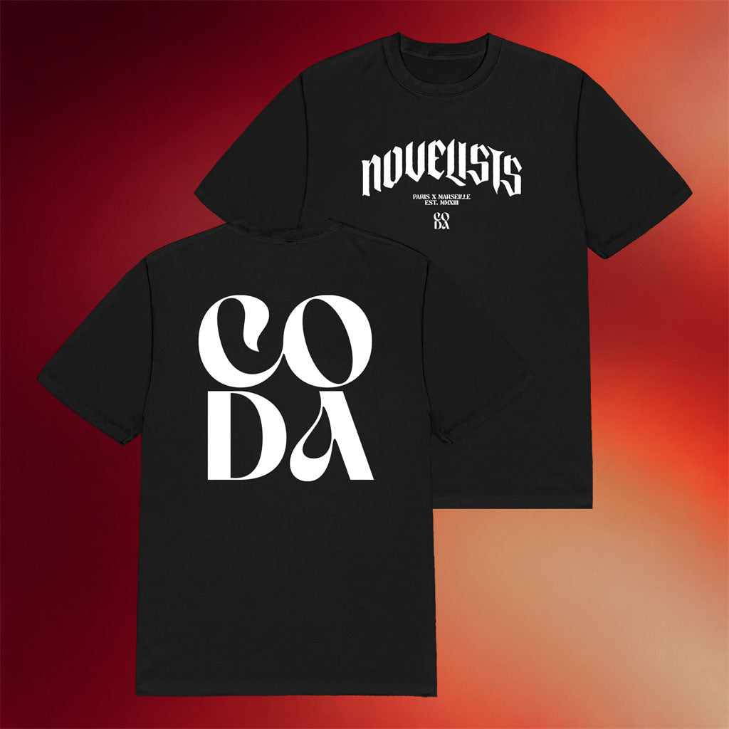 Novelists Merch 2026 CODA Old English T-Shirt Black Cool Gift For Band Lovers