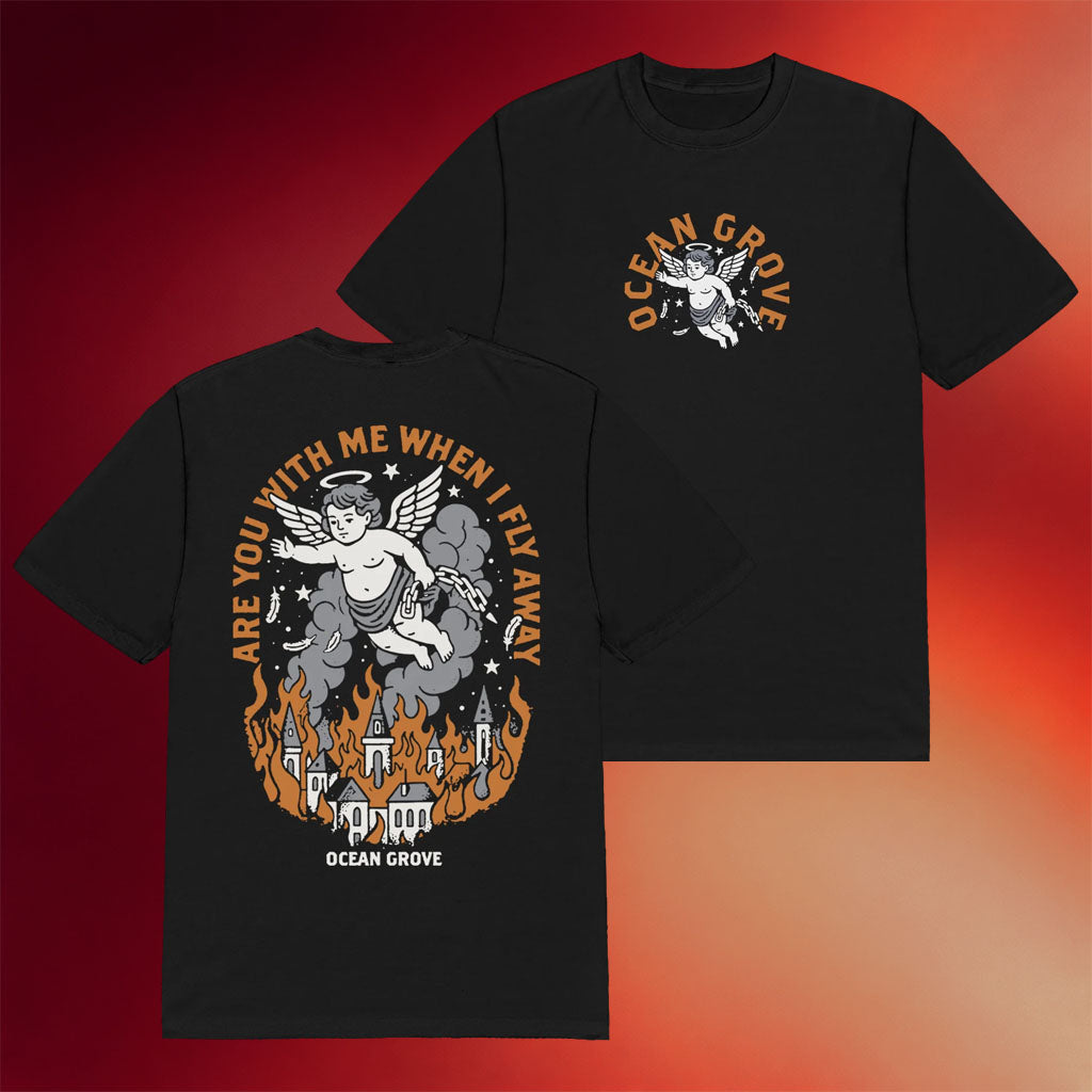 Ocean Grove Merch 2026 Angel Fly Away T-Shirt Ocean Grove Shirt Birthday Gifts For Music Lovers