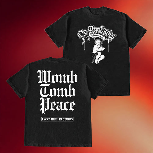 No Apologies Merch 2026 Womb Shirt No Apologies Apparel Last Ride Records T-Shirt Him Gifts