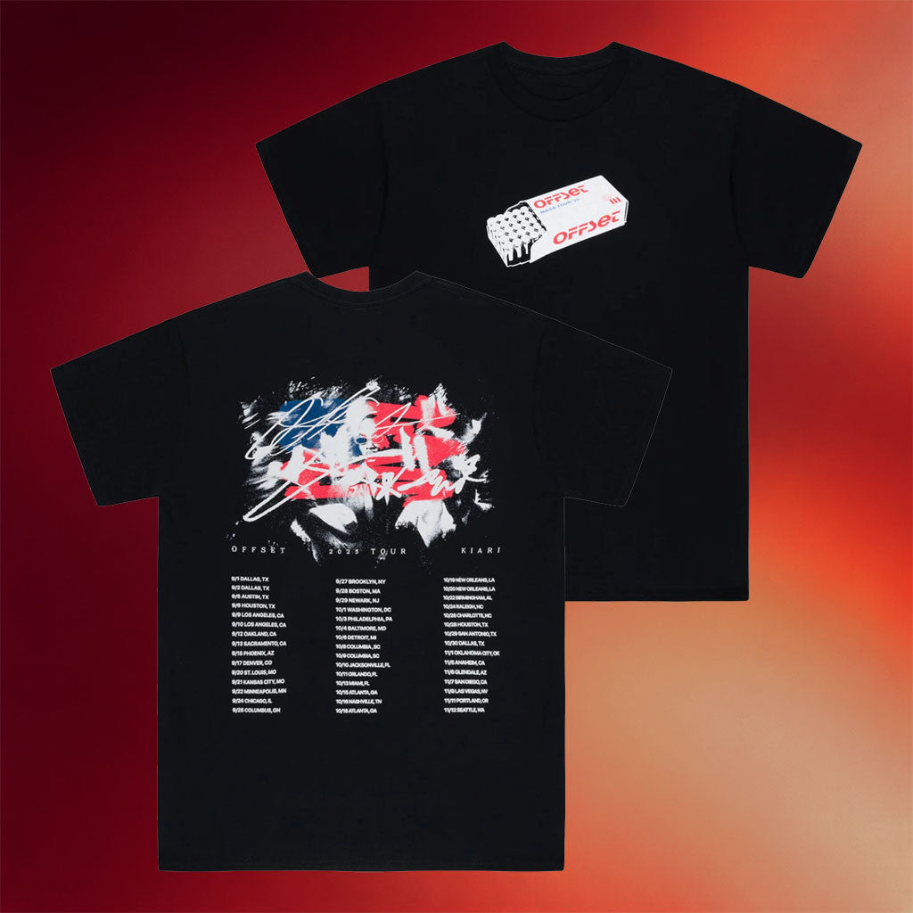 Offset Merch Masa Tour Bullet T-Shirt Offset Tour Merch Gifts For Rapper Fans