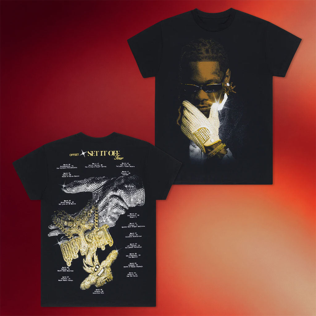 Offset Merch Chain T-Shirt Set It Off Tour Merch Gifts For Rapper Lovers