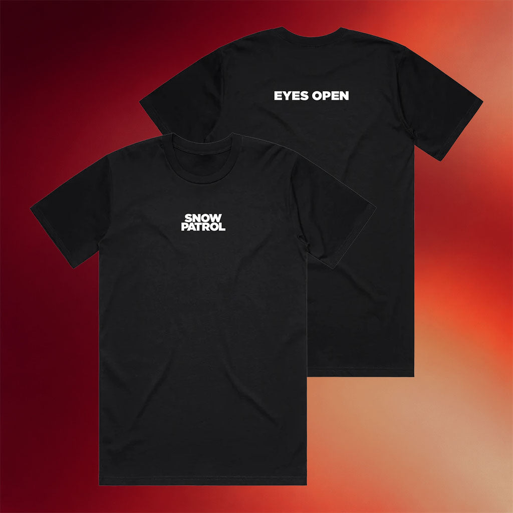Snow Patrol Merch 2026 Eyes Open Black T-Shirt Gift Ideas For Rock Music Lovers