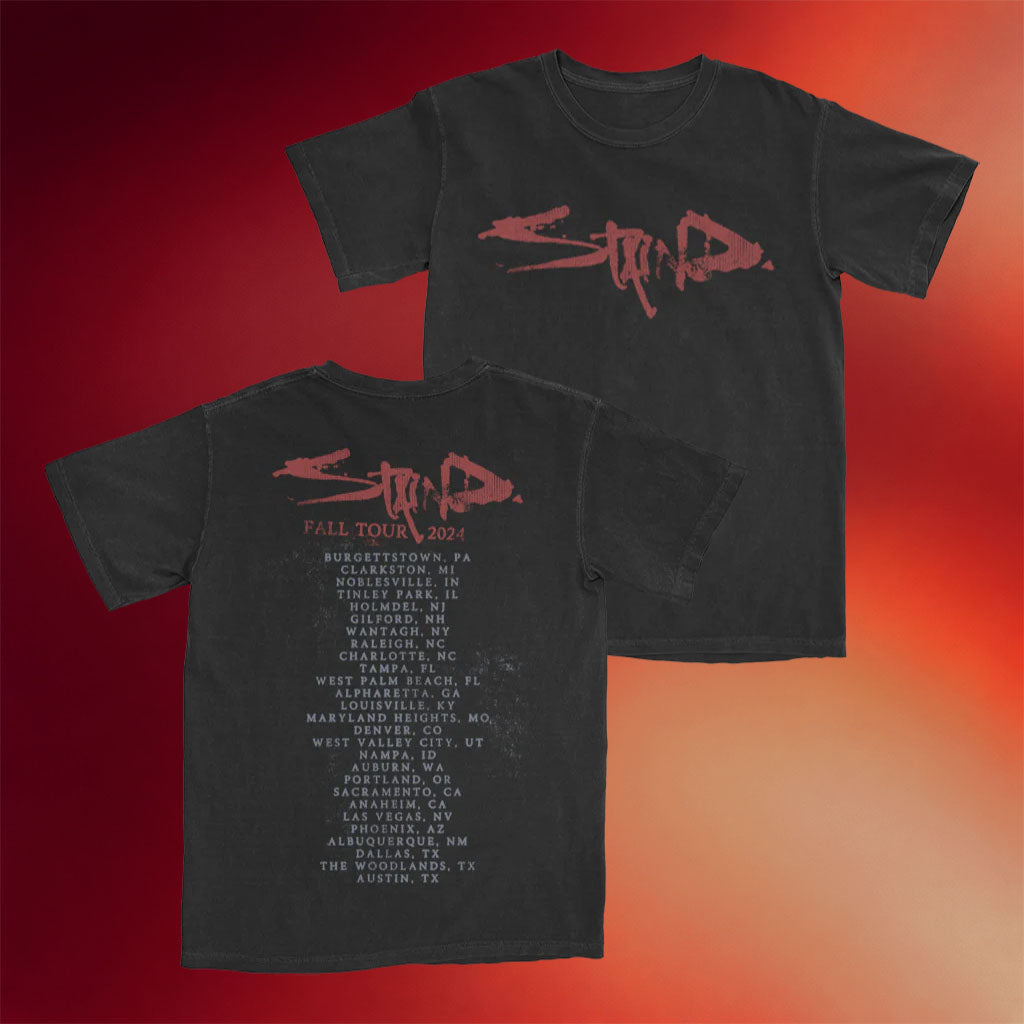 Staind Merch Stacked Logo 2024 Tour T-Shirt Birthday Gifts For Rock Band Fans