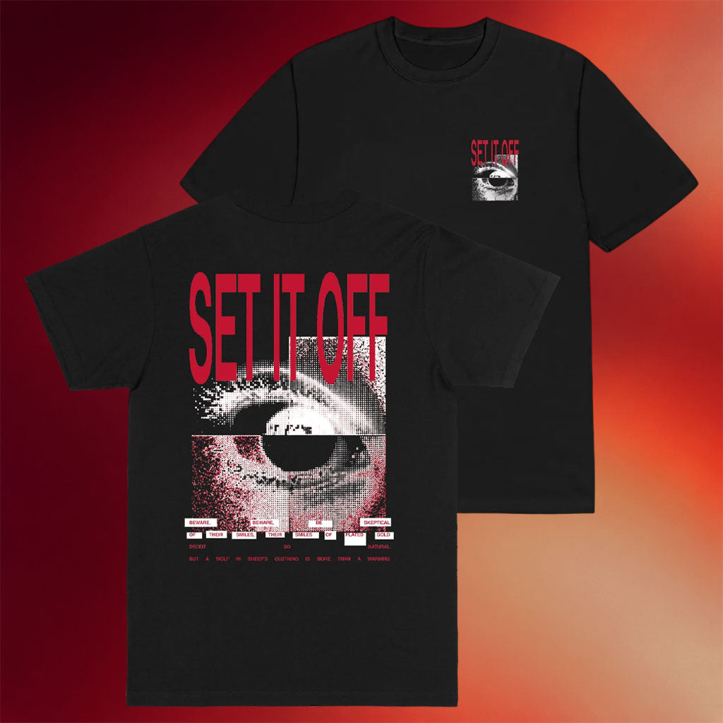 Set It Off Merch 2026 Eye T-Shirt Black Set It Off Shirt Gifts For Rock Band Fans