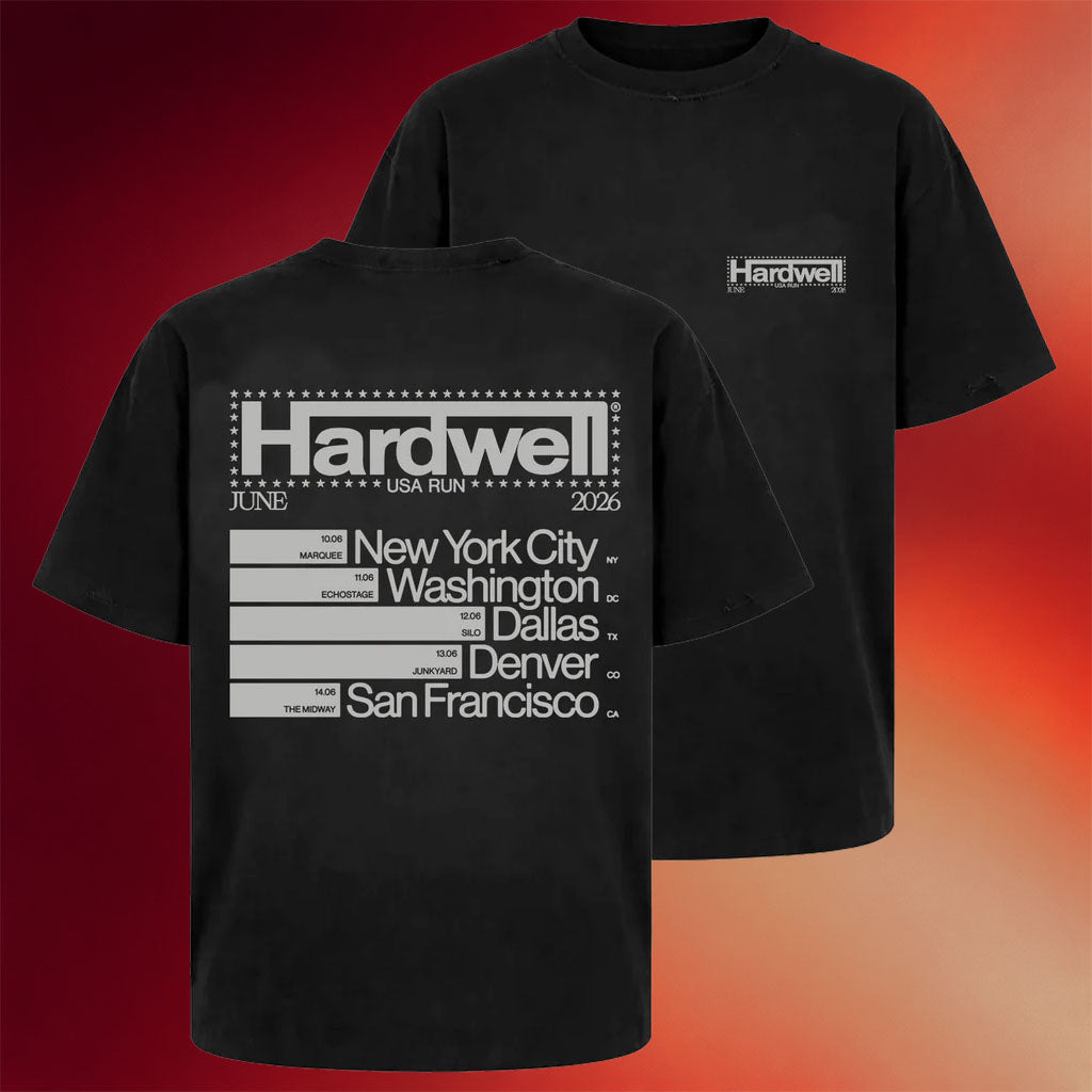 Revealed Clothing Merch Hardwell USA 2026 T-Shirt Hardwell Tour Shirt Gift For Music Lovers