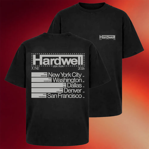 Revealed Clothing Merch Hardwell USA 2026 T-Shirt Hardwell Tour Shirt Gift For Music Lovers