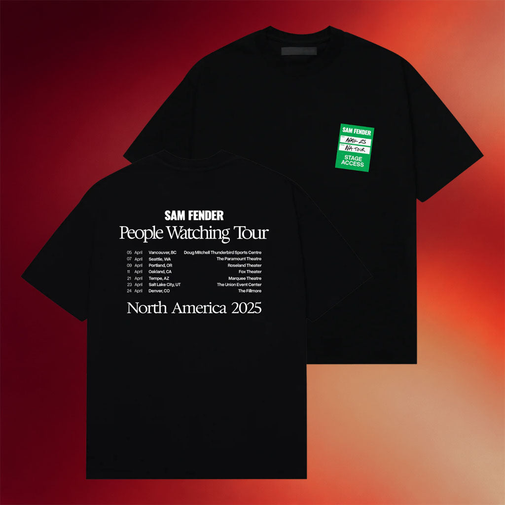 Sam Fender Merch Guestlist T-Shirt People Watching Tour NA 2025 Shirt Gifts For Music Fans