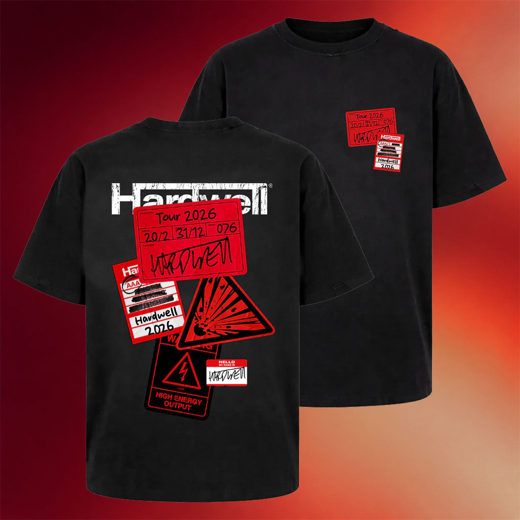 Revealed Clothing Merch 2026 Hardwell Sticker T-Shirt Hardwell Tour 26 Shirt Gift For DJ Fans