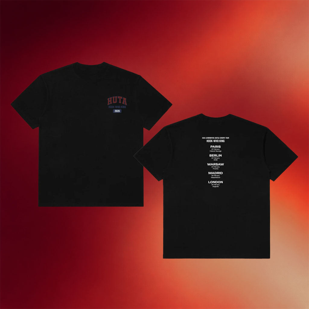 Root Company Merch Lee Minhyuk Huta Europe Tour Black T-Shirt Birthday Ideas For Son