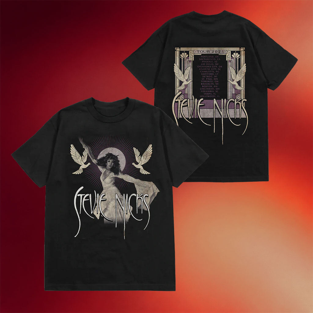 Stevie Nicks Merch Stevie Nicks Tour 2025 Dancing Doves T-Shirt Cool Gifts For Music Lovers