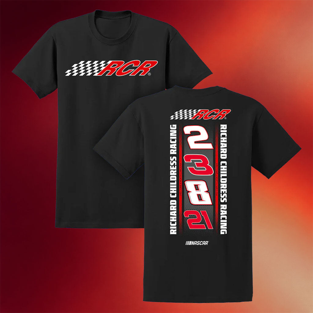RCR Merch 2026 RCR All Number T-Shirt Black Gifts For A NASCAR Fan