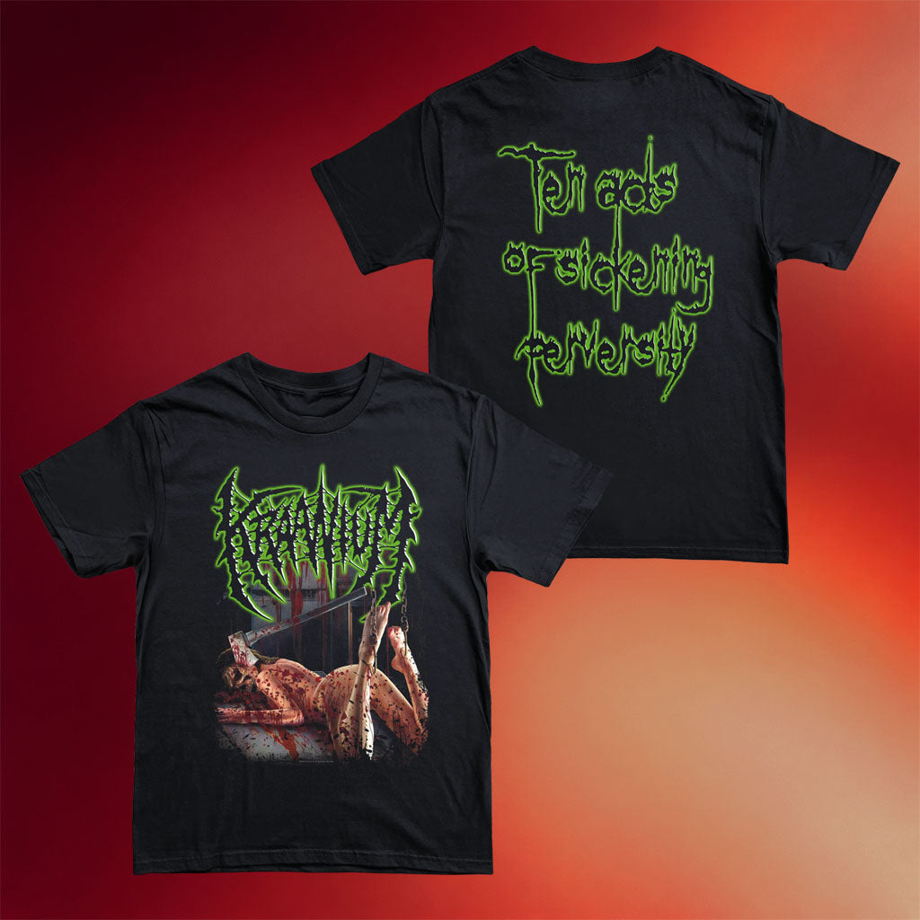 Reality Fade Merch 2026 Kraanium Ten Acts Of Sickening Perversity T-Shirt Gifts For Music Fans