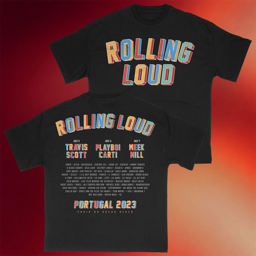 Rolling Loud Merch Black Portugal 23 T-Shirt RL Shirt Gift Ideas For Music Lovers