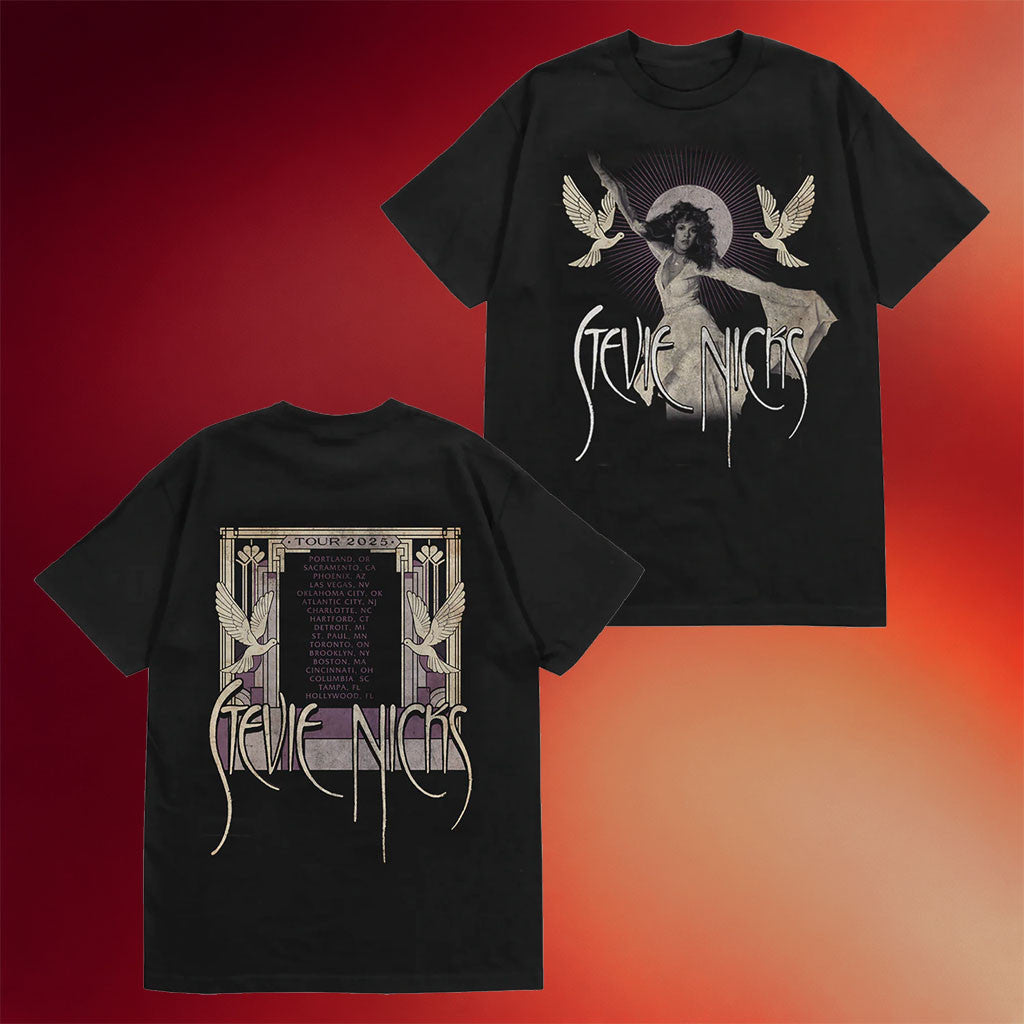 Stevie Nicks Merch Stevie Nicks Tour 2025 Dancing Doves T-Shirt Best Gifts For Music Lovers