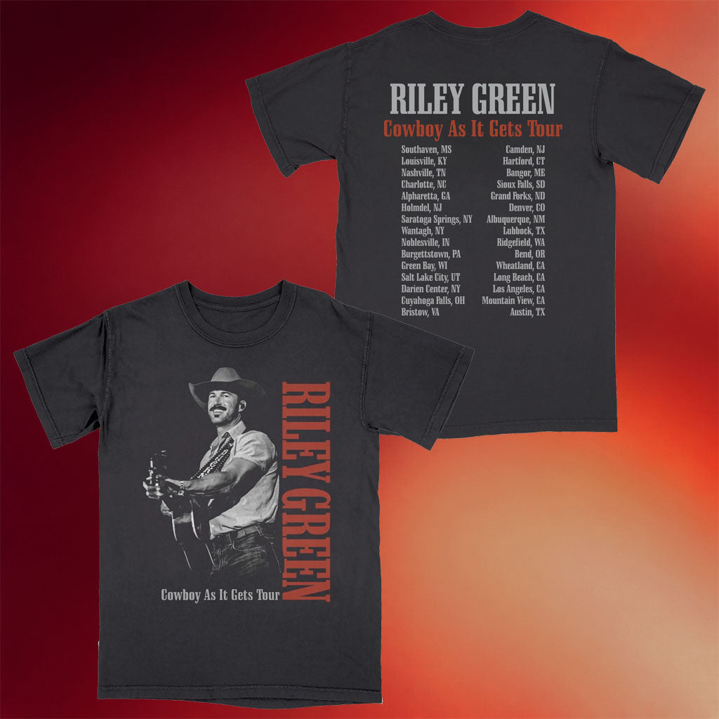 Riley Green Merch 2026 Photo Tour T-Shirt Cowboy As It Gets Tour Shirt Gifts For Music Fans