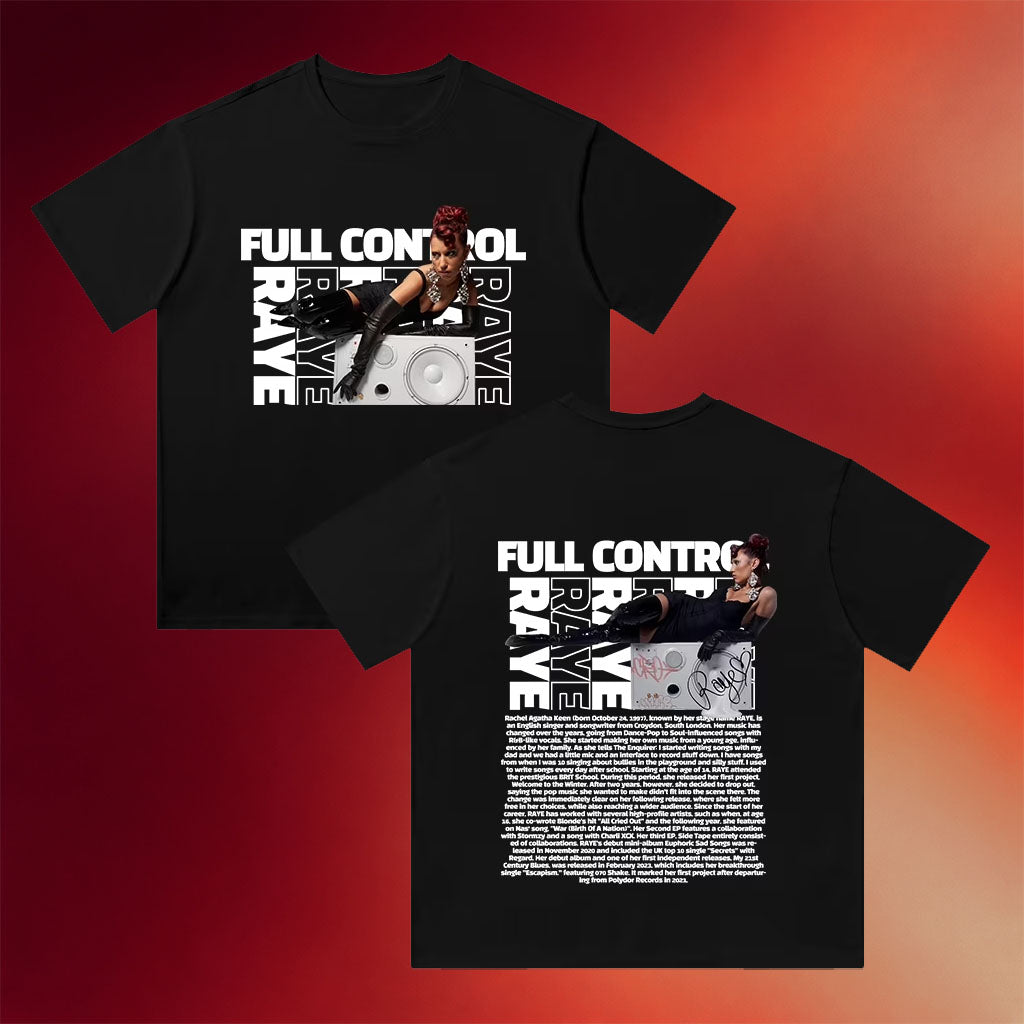 Raye Merch 2026 Full Control Tour T-Shirt Raye Tour Merch Gifts For Music Lovers