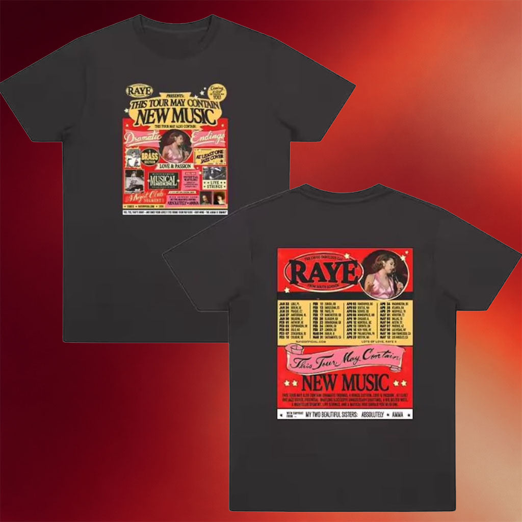 Raye Merch Raye Tour 2026 Graphic T-Shirt Gifts For Music Enthusiasts