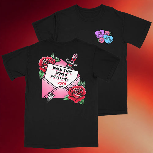 The Home Team Merch Love Letter T-Shirt Walk This World With Me XOXO Shirt Gifts For Her