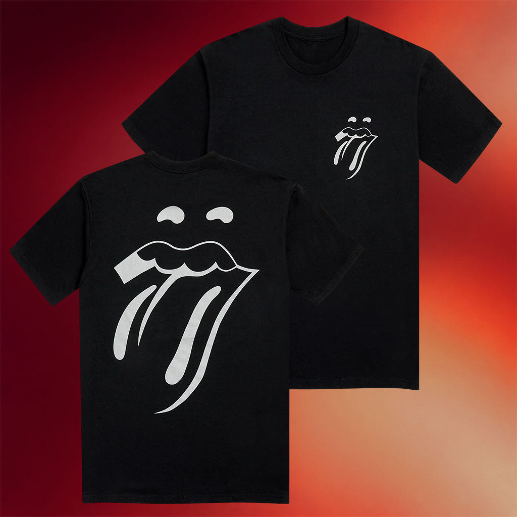 The Rolling Stones Merch 2026 Paint It Black Tongue Outline T-Shirt Gift For Music Fans