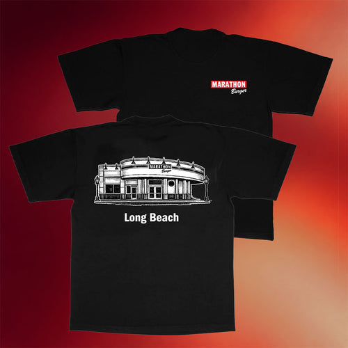 The Marathon Clothing Shop Merch 2026 Long Beach Burger T-Shirt Birthday Gift Ideas For Him