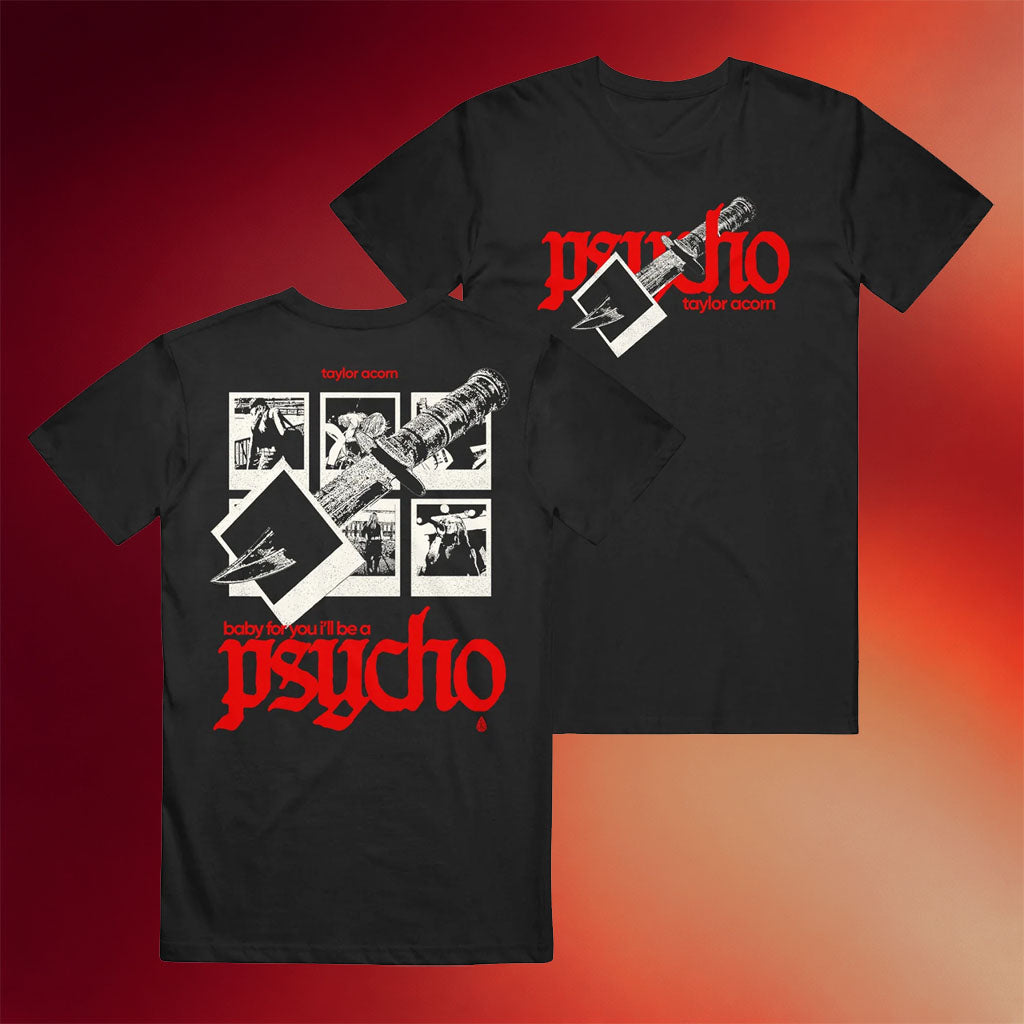 Taylor Acorn Merch 2026 Psycho Dagger Black T-Shirt Presents For Music Lovers
