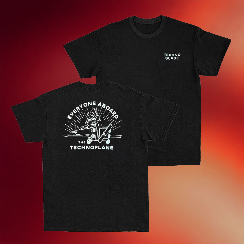 Technoblade Merch Everyone Aboard T-Shirt The Technoplane Shirt Gifts For YouTuber Fan