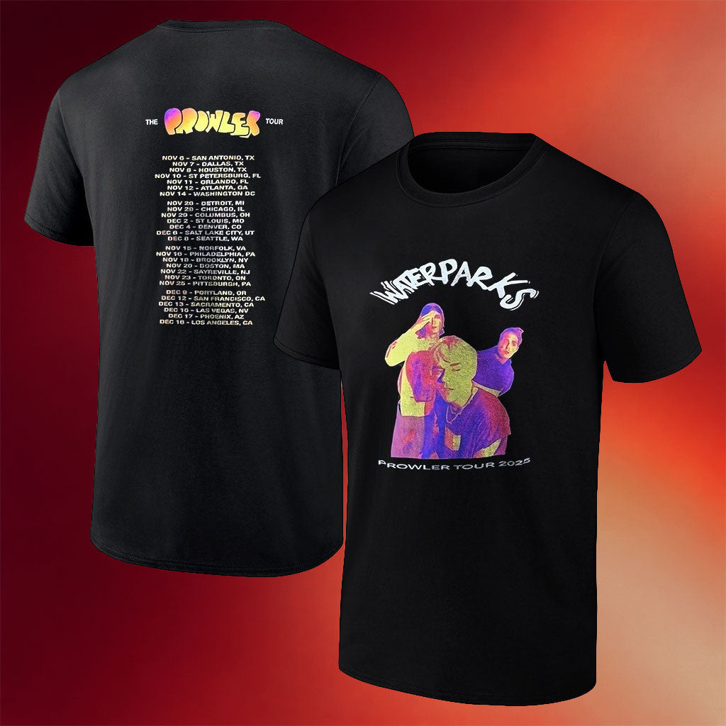 Waterparks Merch Waterparks Prowler Tour 2025 Dates Graphic Vintage T-Shirt Gifts For Band Fans
