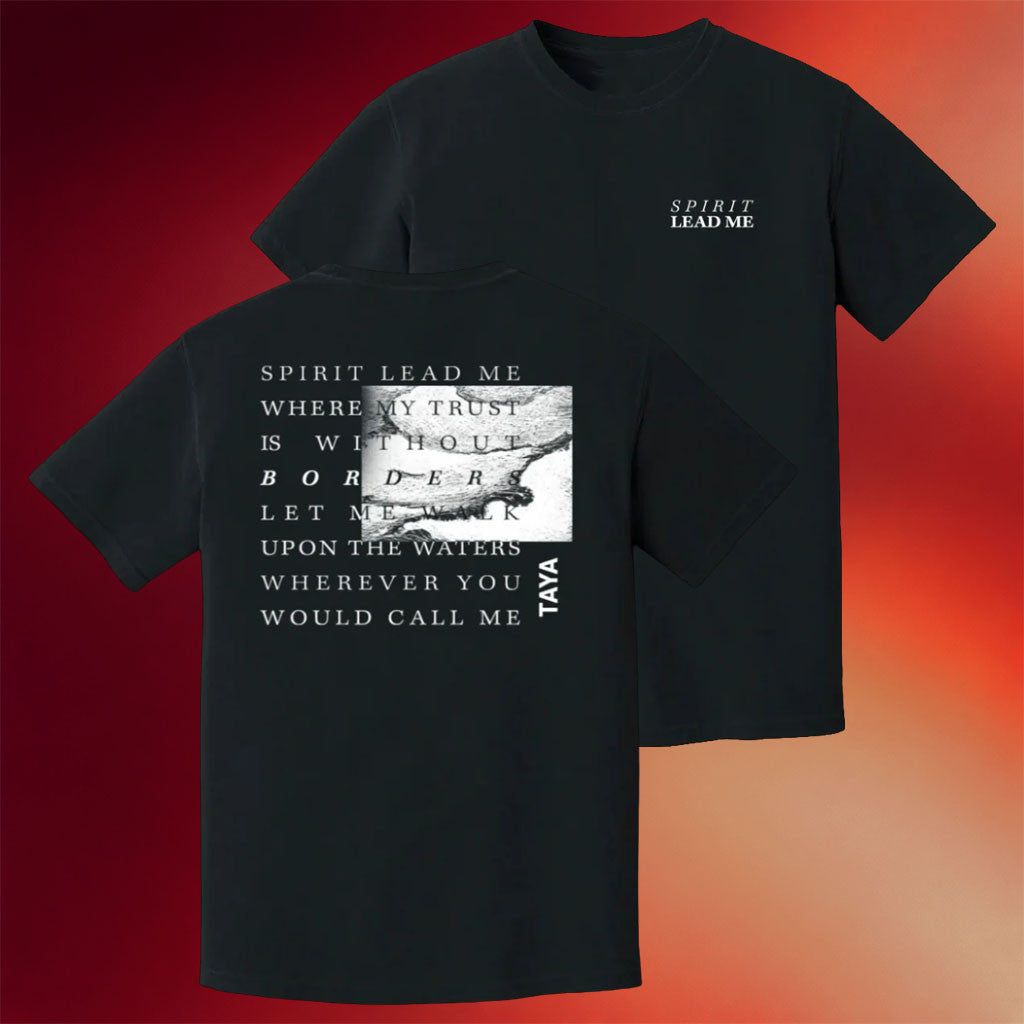 TAYA Merch 2026 Spirit Lead Me Lyrics T-Shirt Faith Based Shirt Gifts For Music Fans