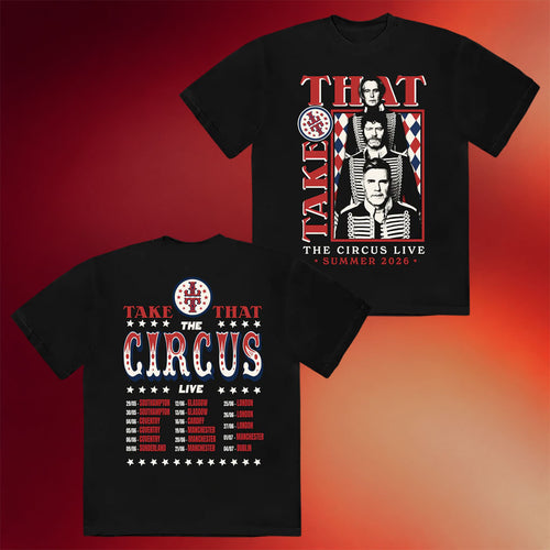 Take That Merch 2026 The Circus Live Photo Dates T-Shirt Gifts For Pop Music Fans