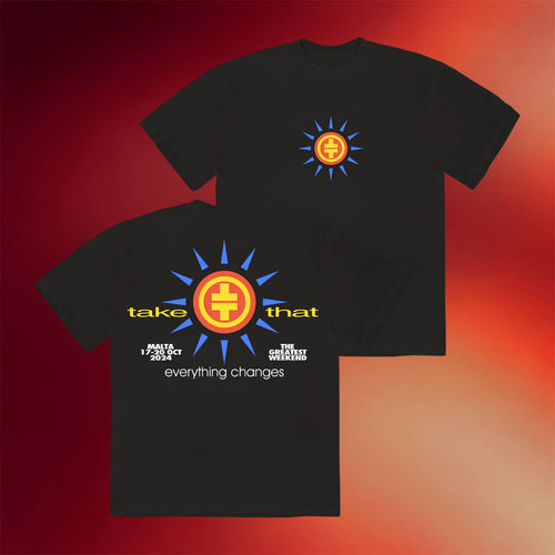 Take That Merch Everything Changes Black Malta T-Shirt The Greatest Weekend Shirt Pop Fan Gifts