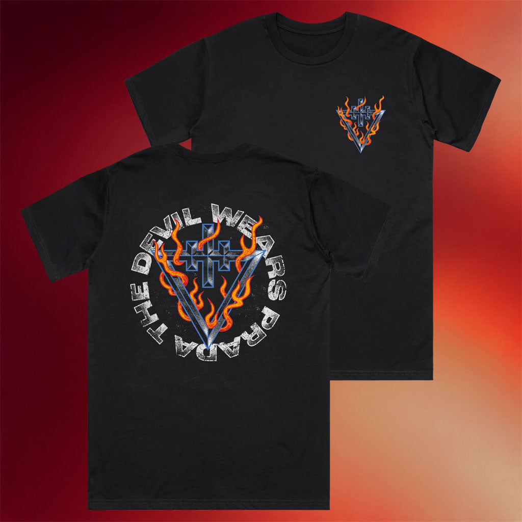 The Devil Wears Prada Merch 2026 Flame Logo Black T-Shirt Music Related Gifts For Guys