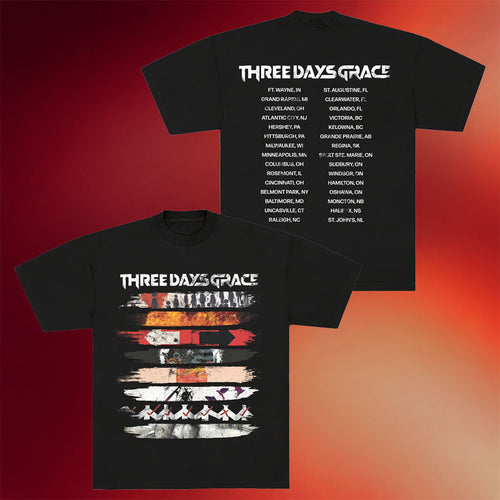 Three Days Grace Merch 2026 Album Stripe Tour T-Shirt Presents For Rock Music Lovers