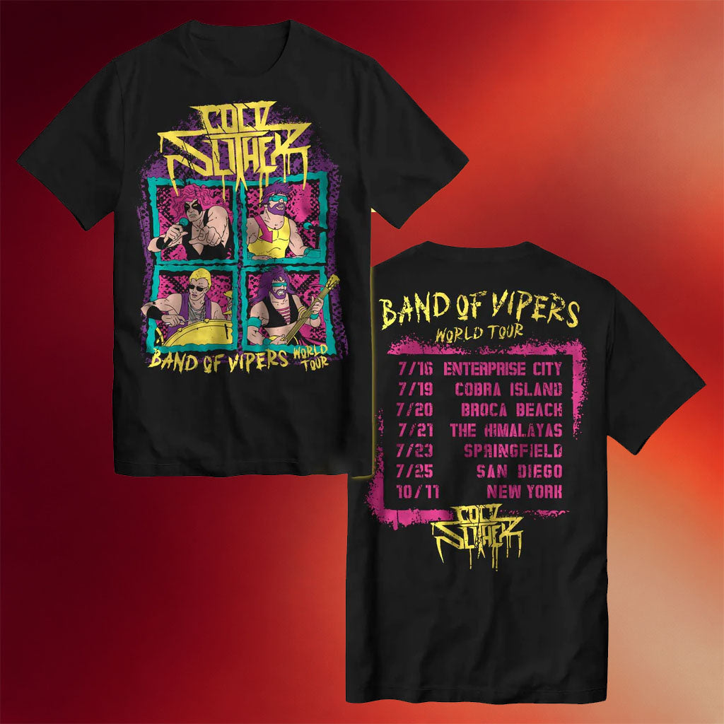 Super7 Merch 2026 GI Joe Cold Slither Tour T-Shirt Band Of Vipers World Tour Shirt Gift For Fan