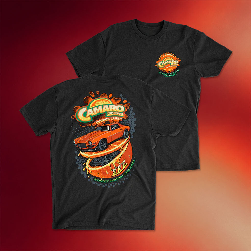 Street Racing Channel Merch 2026 Orange Crush Z28 Shirt Cool Gifts For Boyfriend