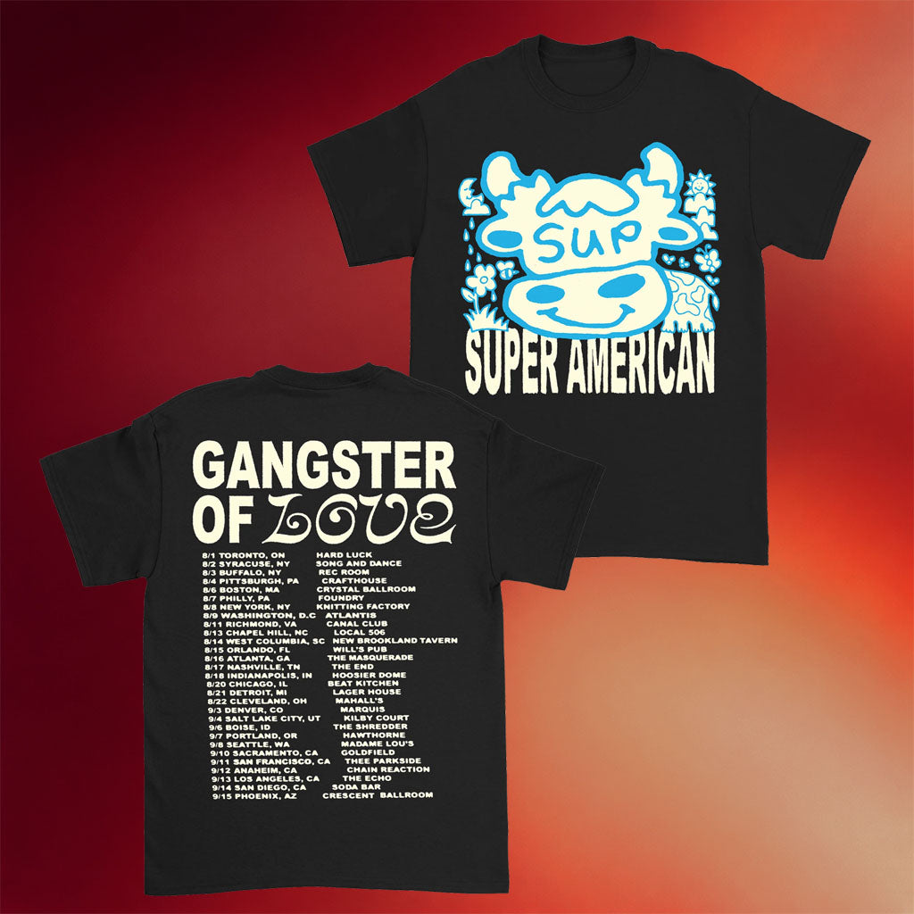Super American Merch 2026 Tour Dates T-Shirt Super American Gangster Of Love Shirt Gifts