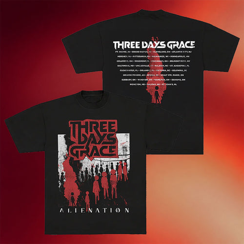 Three Days Grace Merch 2026 Alienation Tour T-Shirt Gift Ideas For Rock Music Lovers