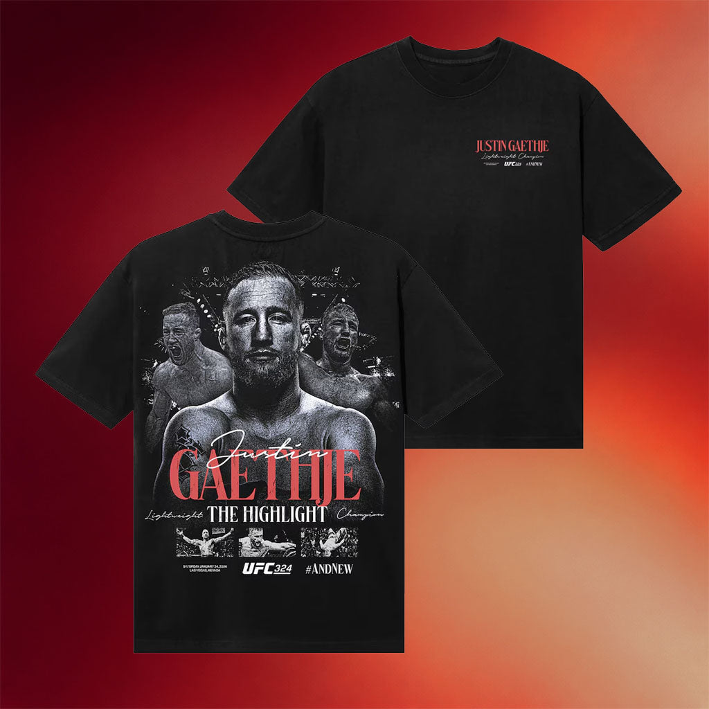 UFC Merch Justin Gaethje UFC 324 And New Interim Lightweight Champion T-Shirt Gifts For Son