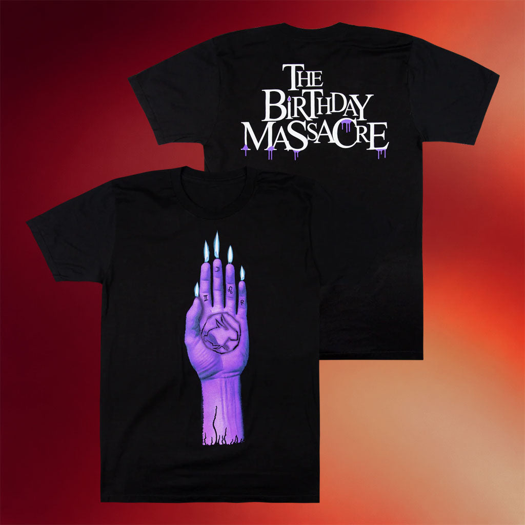 The Birthday Massacre Merch 2026 Zodiac Hand T-Shirt The Birthday Massacre Shirt Gift For Fans