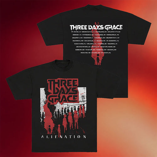 Three Days Grace Merch 2026 Alienation Tour T-Shirt Best Gifts For Rock Lovers