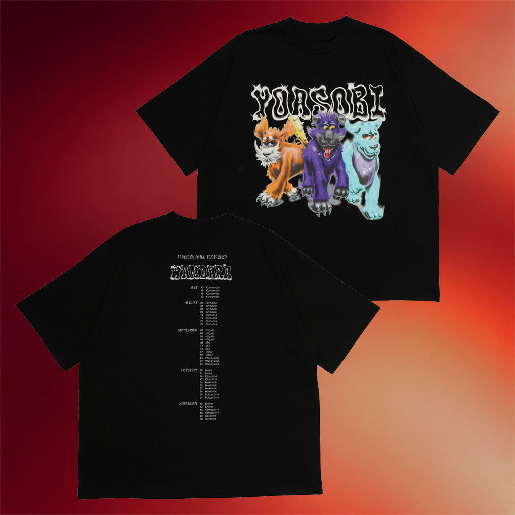 Yoasobi Merch Wan Wan T-Shirt Black Yoasobi WANDARA Tour Merch Gifts For Music Fans