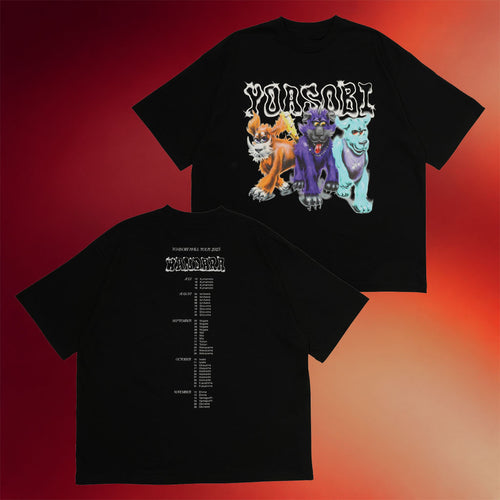Yoasobi Merch Wan Wan T-Shirt Black Yoasobi WANDARA Tour Merch Gifts For Music Fans