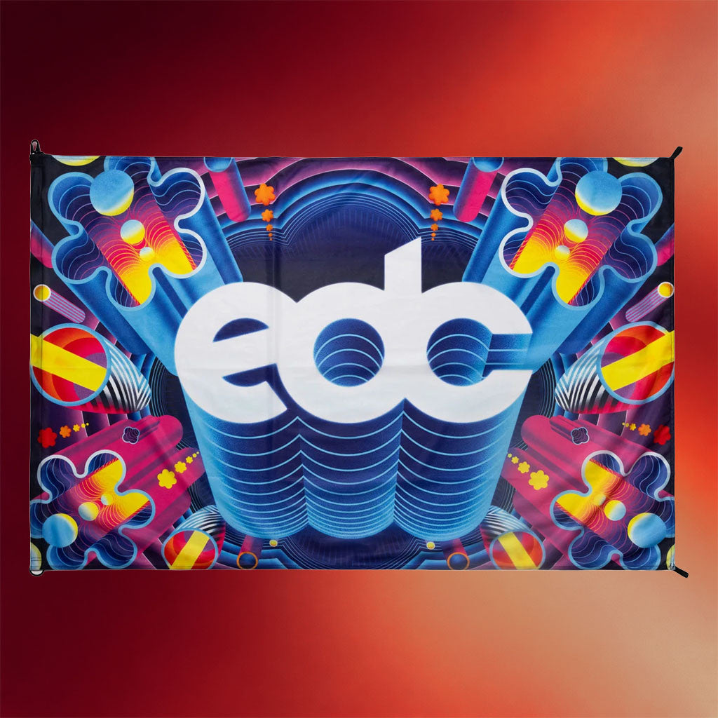EDC Merch 2026 Kinetic Journey Floral Flag Home Decor Gifts For Music Lovers