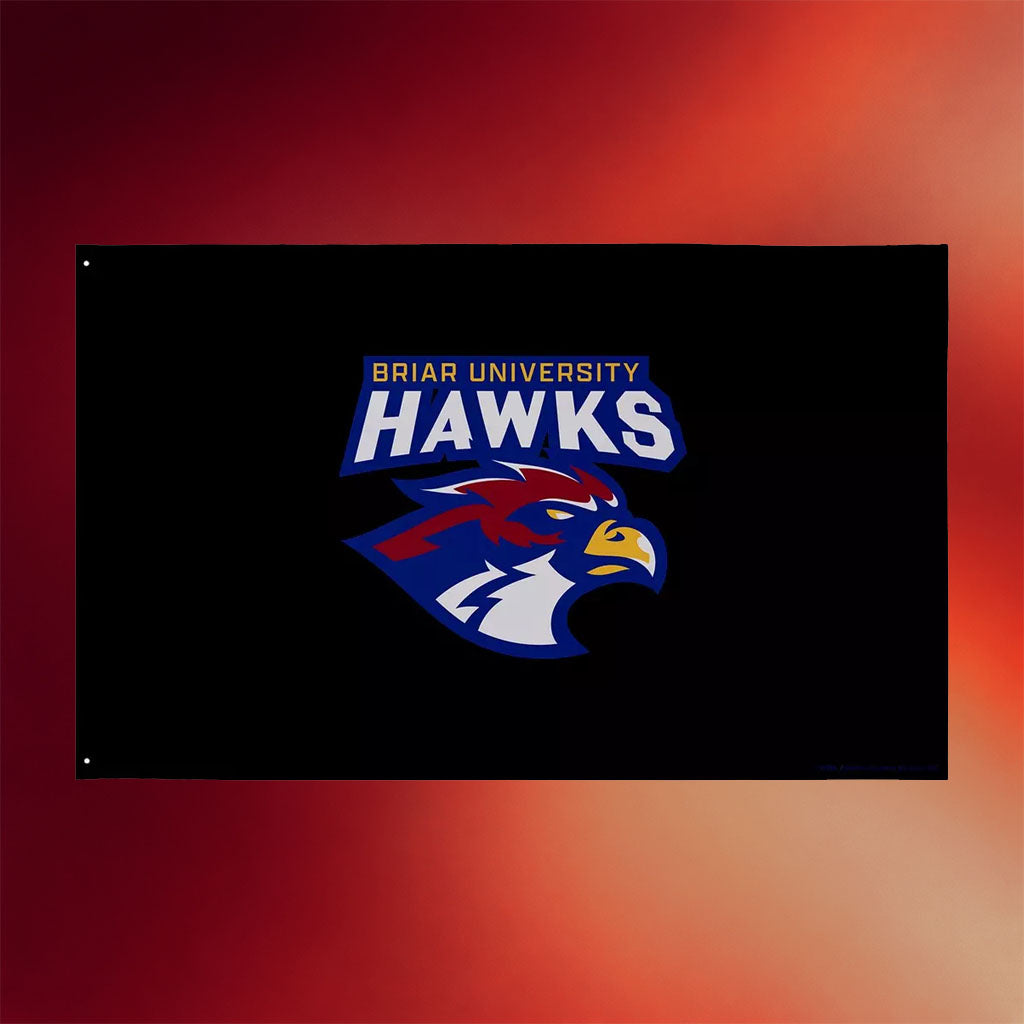 Off Campus Merch 2026 Briar University Hawks Hockey Team Flag Home Decor Gift For Hockey Fans