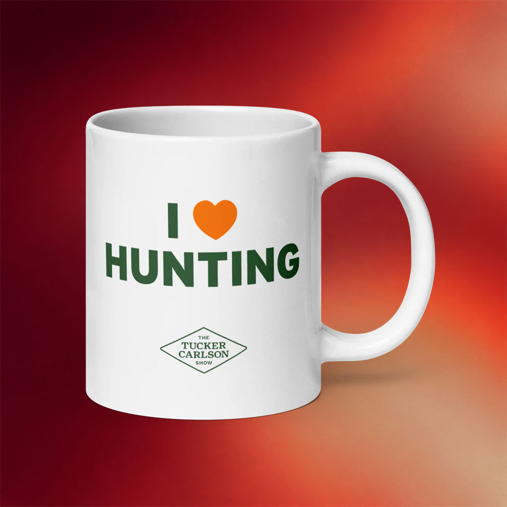 Tucker Carlson Merch 2026 I Heart Hunting Mug Birthday Gifts For Hunters