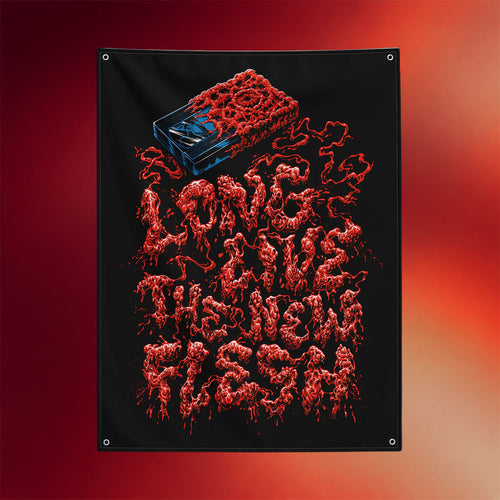 Creeporama Merch 2026 Videodrome Long Live the New Flesh Flag Home Decor Horror Film Fan Gifts