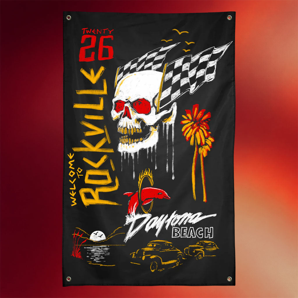 Welcome To Rockville Merch 2026 Final Lap Flag Home Decor Cool Gifts For Rock Lovers